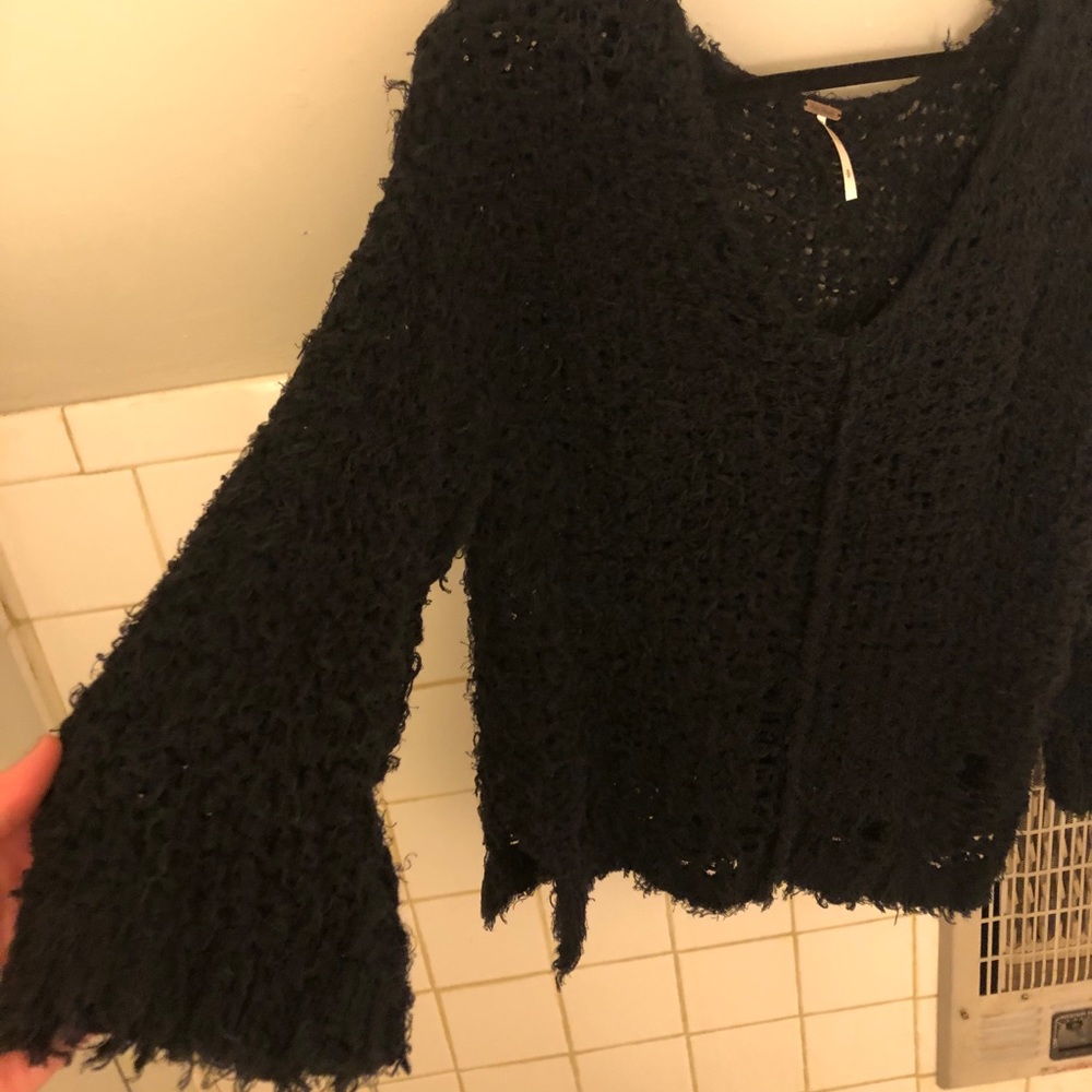Black Free People distressed sweater